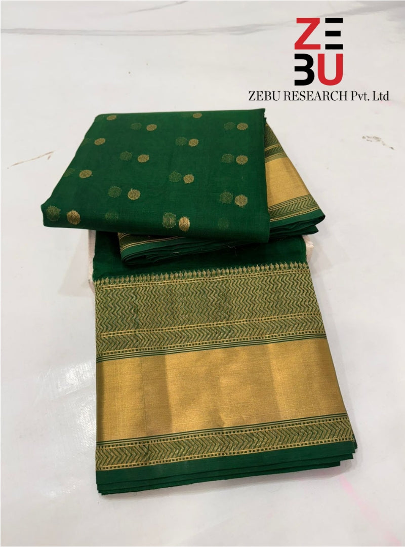 Nature's Grace- green chanderi silk saree