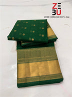 Nature's Grace- green chanderi silk saree