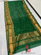 Nature's Grace- green chanderi silk saree