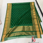 Nature's Grace- green chanderi silk saree