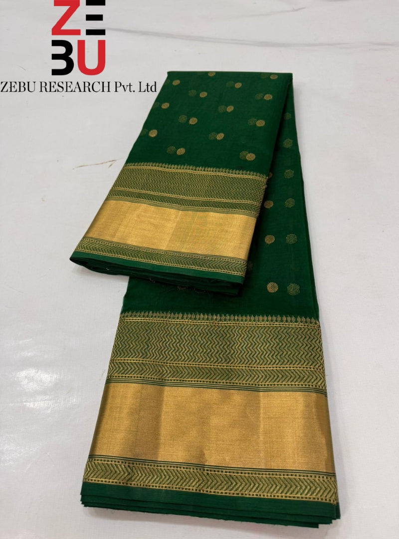 Nature's Grace- green chanderi silk saree