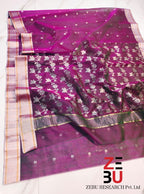 Purple Authentic Chanderi Silk Saree